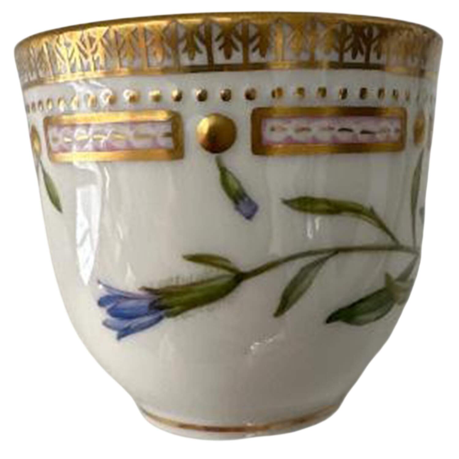 Flora Danica (1961 To Current) Flat Demitasse Cup-Campanula uniflora L. by Royal Copenhagen-1