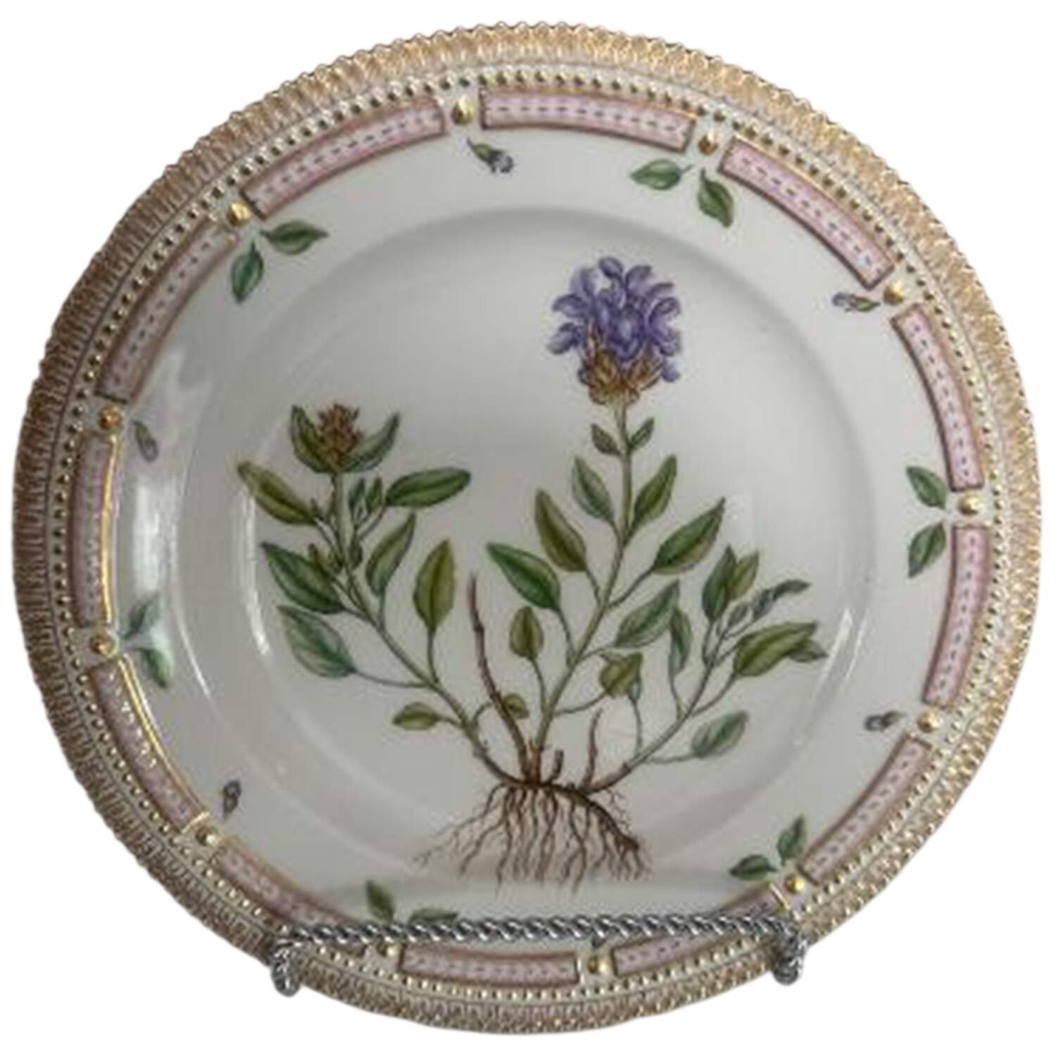 Flora Danica (1961 To Current) Dinner Plate-Brunella grandiflora Jacq by Royal Copenhagen-1