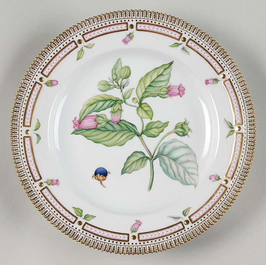 Flora Danica (1961 To Current) Dinner Plate-Atropa Belladona L by Royal Copenhagen-1