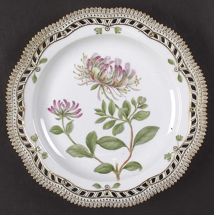 Flora Danica (1961 To Current) 11" Round Platter w/Pierced Edge by Royal Copenhagen-1