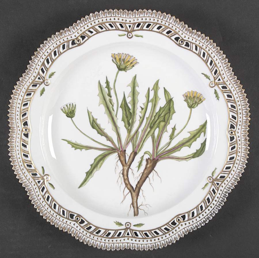 Flora Danica (1961 To Current) 11" Round Platter w/Pierced Edge by Royal Copenhagen-1