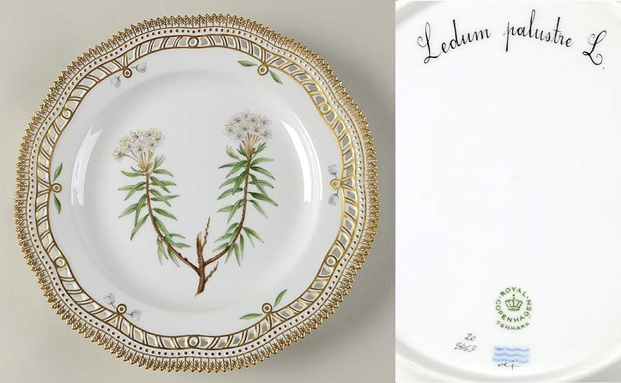 Flora Danica (1961 To Current) 10" Pierced Dinner Plate/Fruit Std- by Royal Copenhagen-1