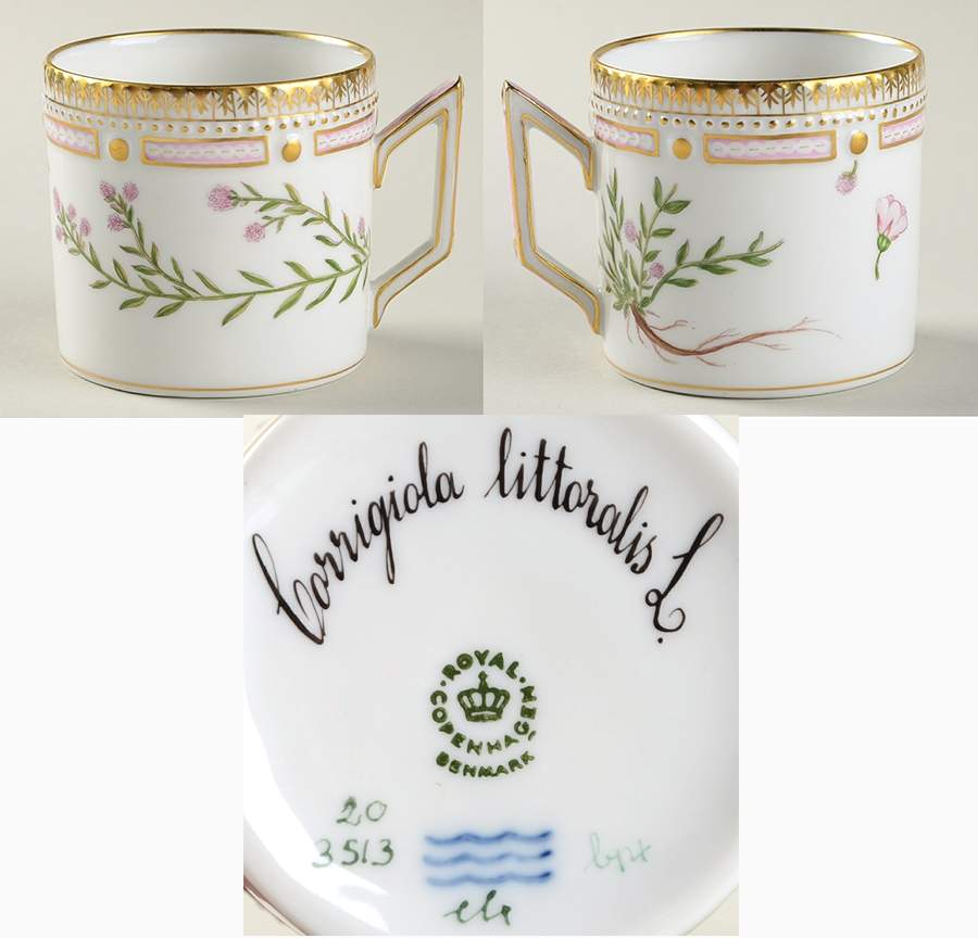 Flora Danica (1961 To Current) Chocolate Cup-Corrigiola littoralis L. by Royal Copenhagen-1