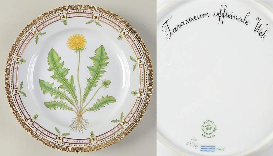 Flora Danica (1961 To Current) Dinner Plate-Taraxacum officinale Web by Royal Copenhagen-1