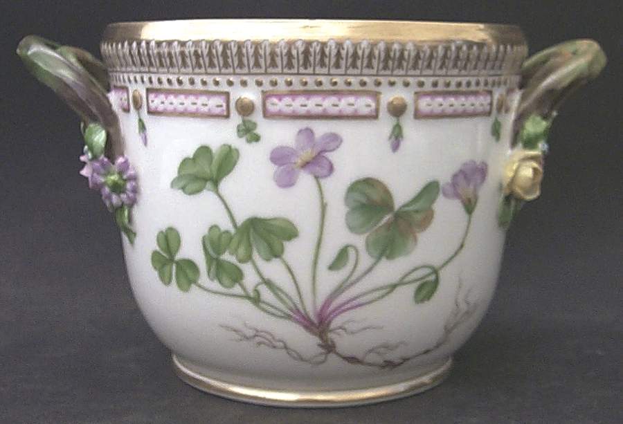 Flora Danica (1961 To Current) Small Round Cachepot by Royal Copenhagen-1