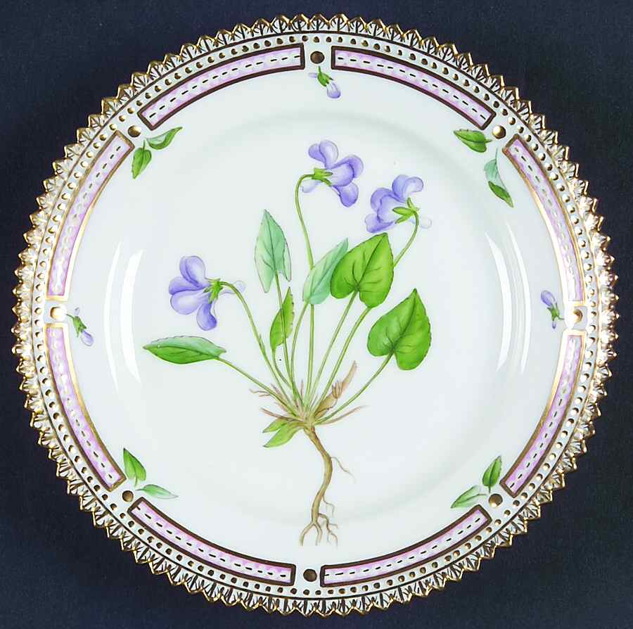 Flora Danica (1961 To Current) Bread & Butter Plate-Viola umbr by Royal Copenhagen-1