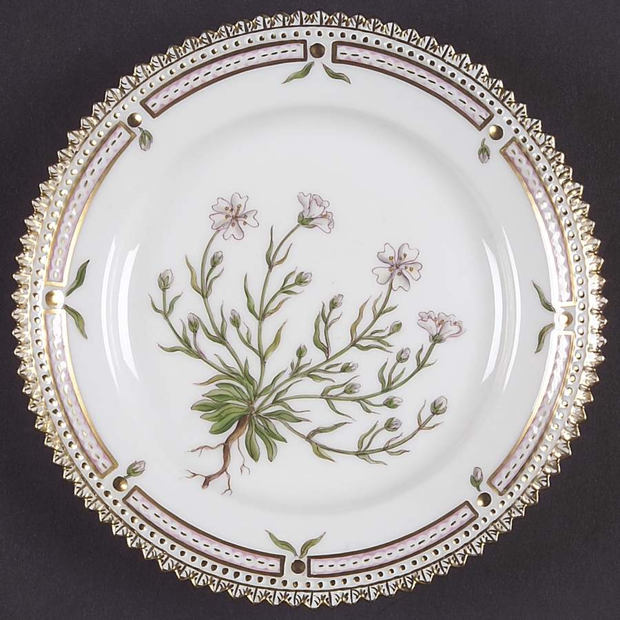 Flora Danica (1961 To Current) Bread & Butter Plate-Stellaria groenlandica Retz by Royal Copenhagen-1