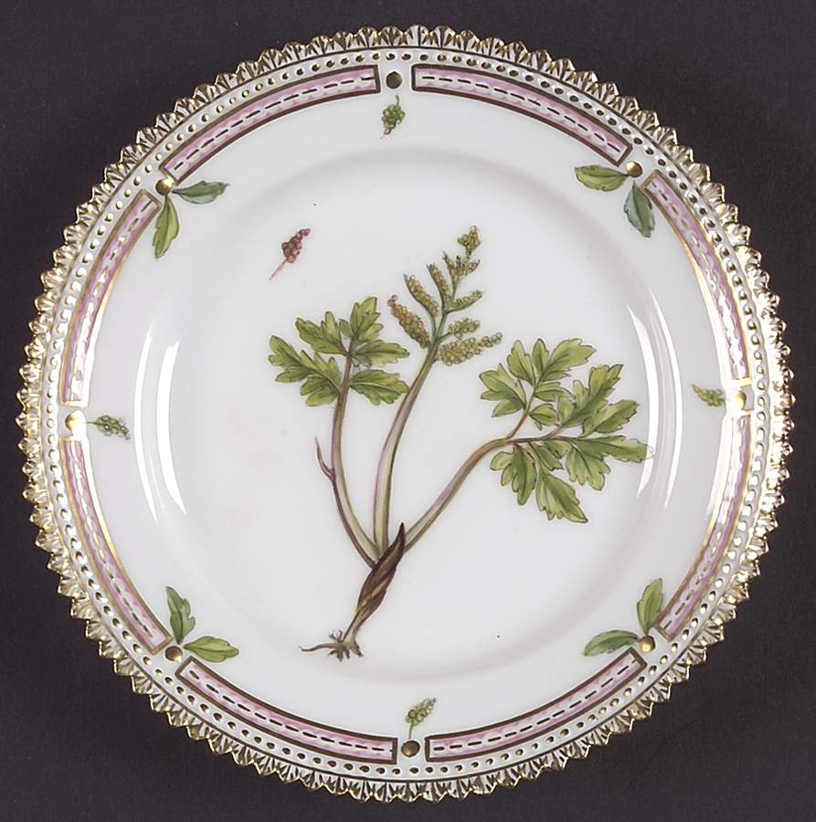Flora Danica (1961 To Current) Bread & Butter Plate-Lunaria racemosa Breyn by Royal Copenhagen-1