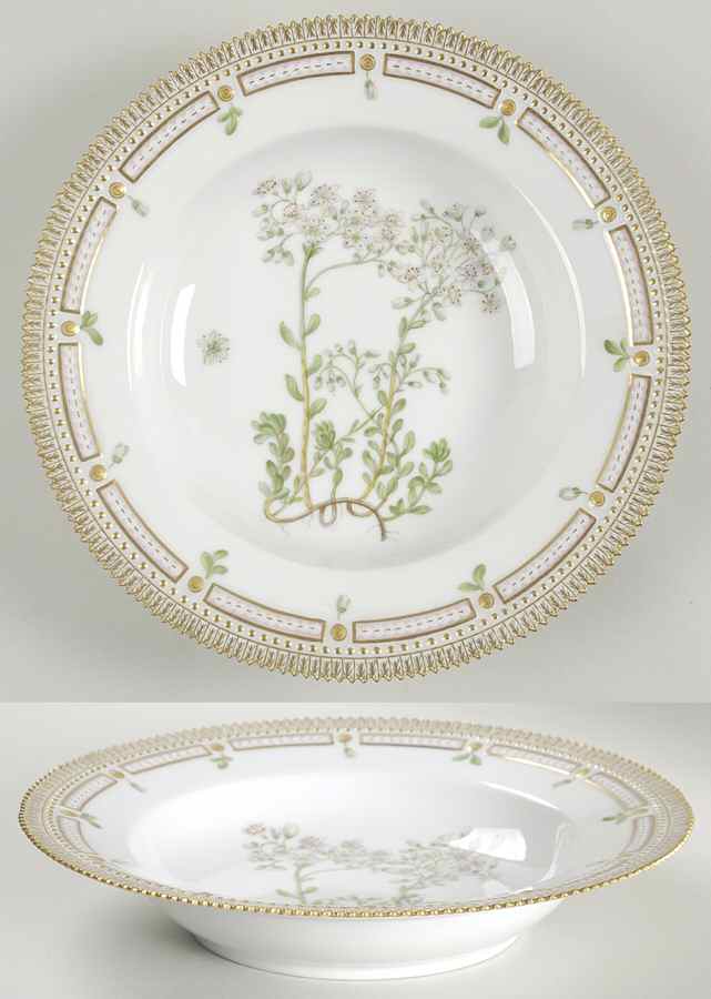 Flora Danica (1961 To Current) Large Rim Soup Bowl-Sedum album L by Royal Copenhagen-1