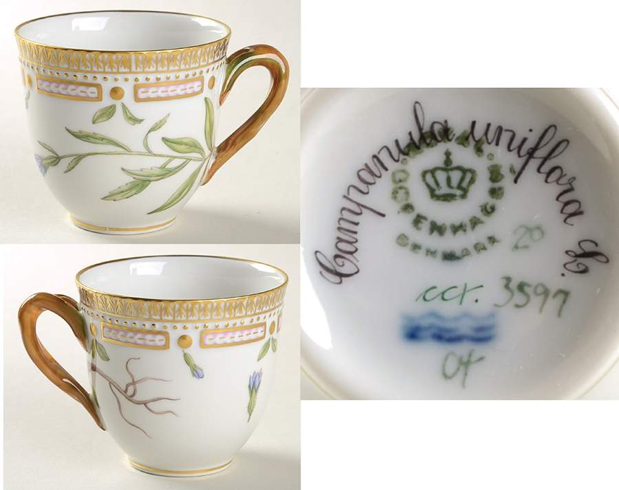 Flora Danica (1961 To Current) Flat Cup-Campanula uniflara L. by Royal Copenhagen-1