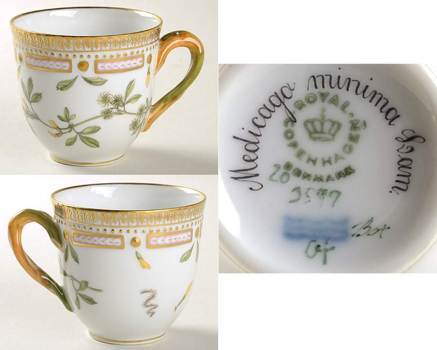 Flora Danica (1961 To Current) Flat Cup-Medicago minima Lam by Royal Copenhagen-1