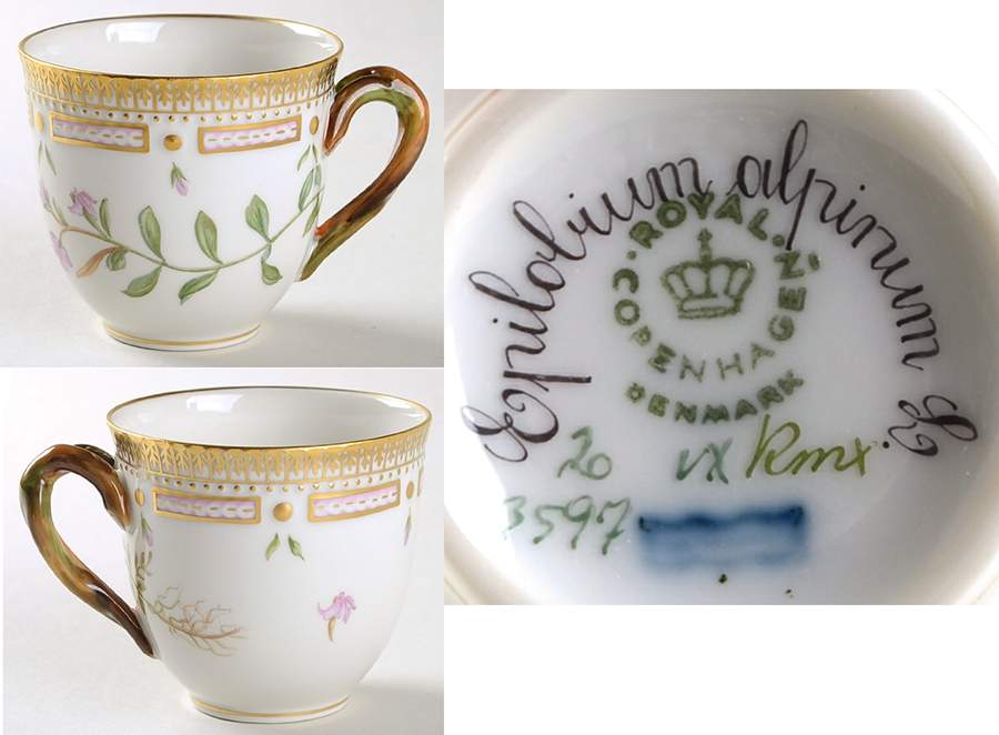 Flora Danica (1961 To Current) Flat Cup-Epilobium alpinum L by Royal Copenhagen-1