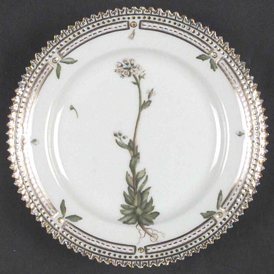 Flora Danica (1961 To Current) Bread & Butter Plate-Draba incana L by Royal Copenhagen-1