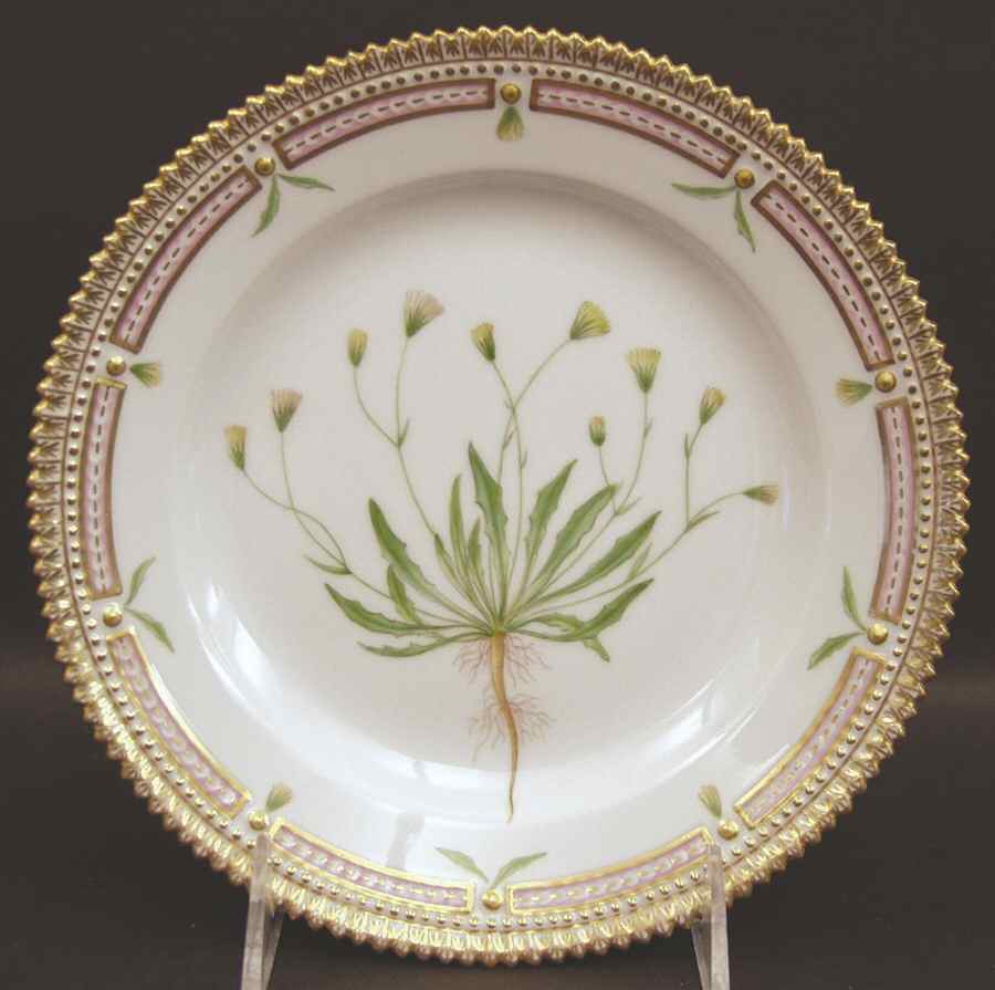 Flora Danica (1961 To Current) Salad Plate-Crepis virens var capillaris L Fr by Royal Copenhagen-1