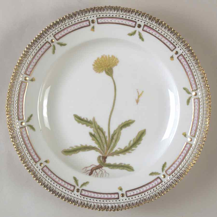 Flora Danica (1961 To Current) Dinner Plate-Leontodon hispidum L by Royal Copenhagen-1