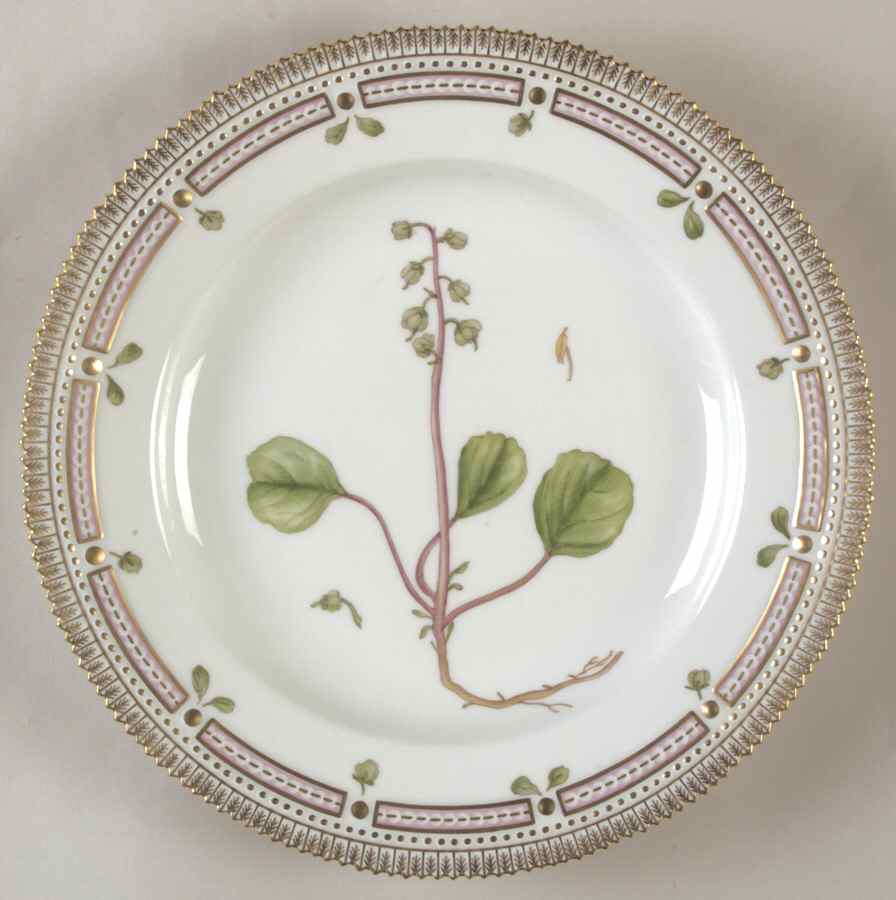 Flora Danica (1961 To Current) Dinner Plate-Pyrola chloratha Sw by Royal Copenhagen-1