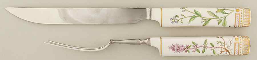 Flora Danica (1961 To Current) 2 Piece Carving Set by Royal Copenhagen-1