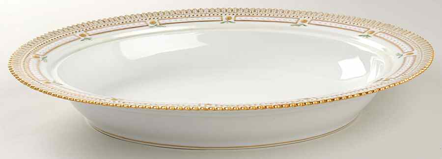 Flora Danica (1961 To Current) Oval Vegetable No Lid/No Decal by Royal Copenhagen-1