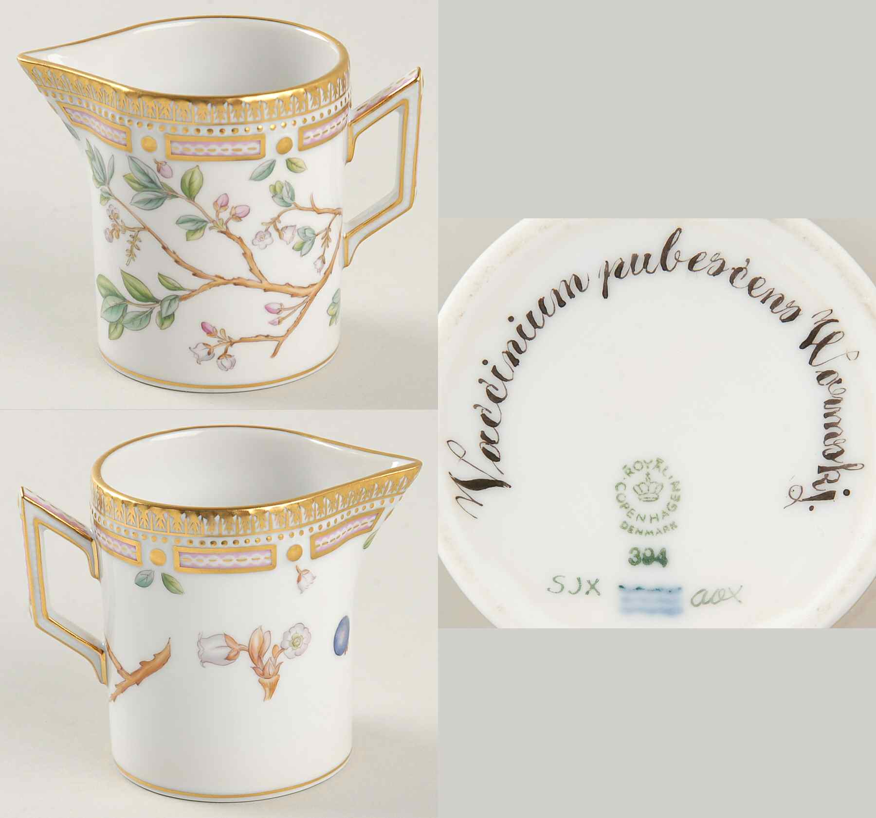 Flora Danica (1961 To Current) Creamer-Vaccinium pubescens Wormskj by Royal Copenhagen-1