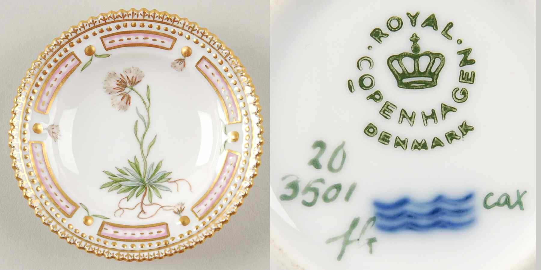 Flora Danica (1961 To Current) Butter Pat by Royal Copenhagen-1