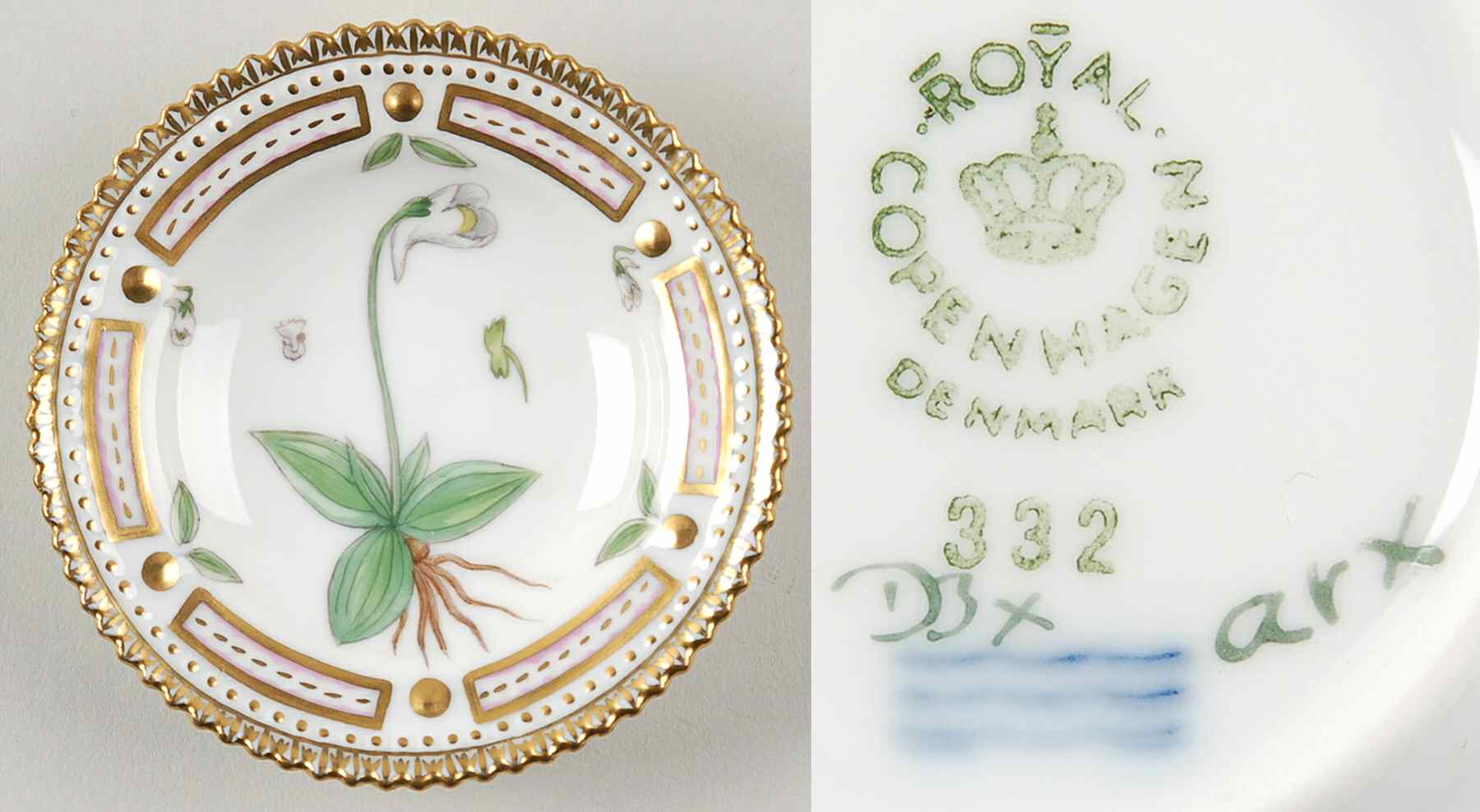 Flora Danica (1961 To Current) Butter Pat by Royal Copenhagen-1