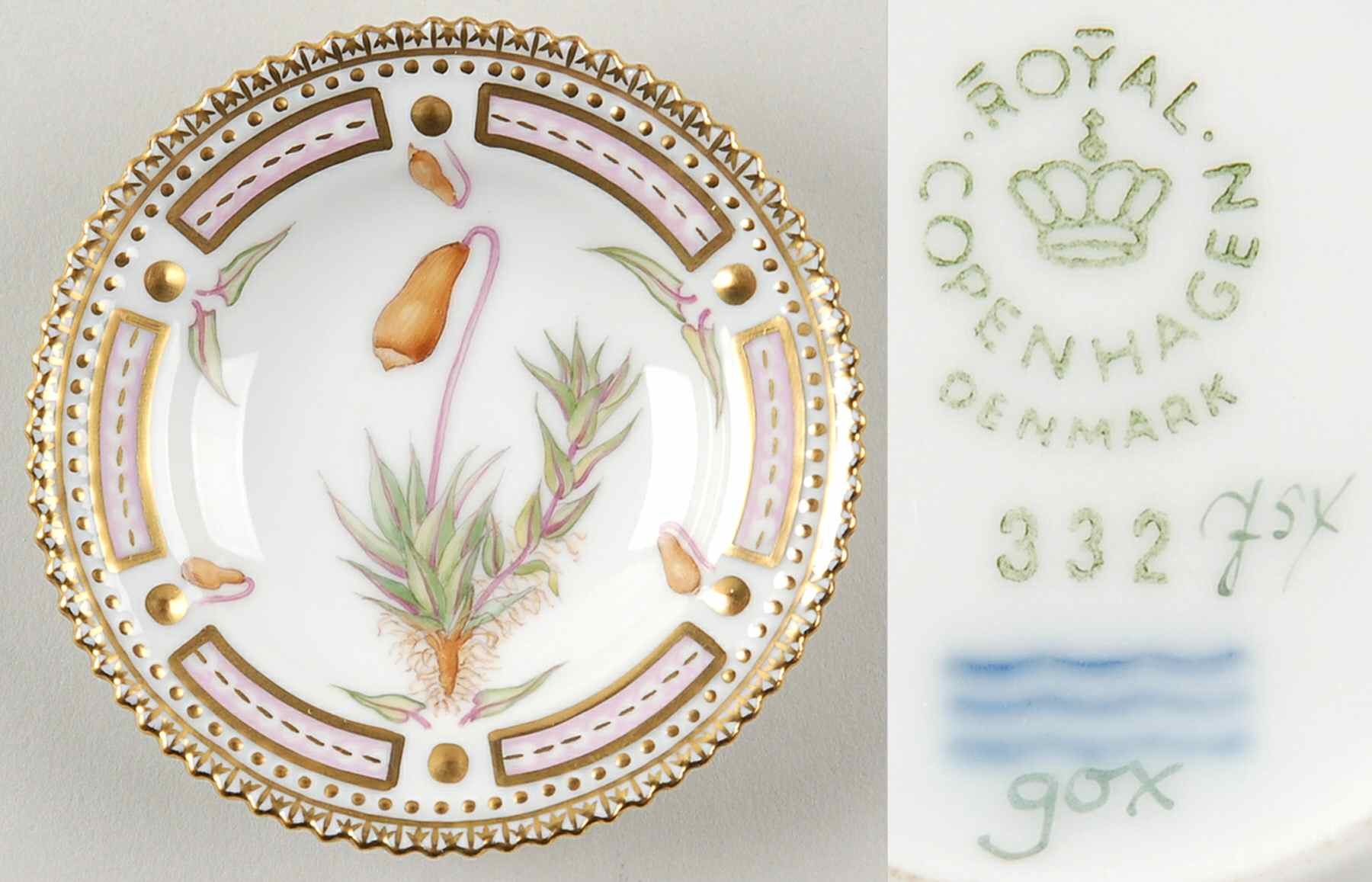 Flora Danica (1961 To Current) Butter Pat by Royal Copenhagen-1