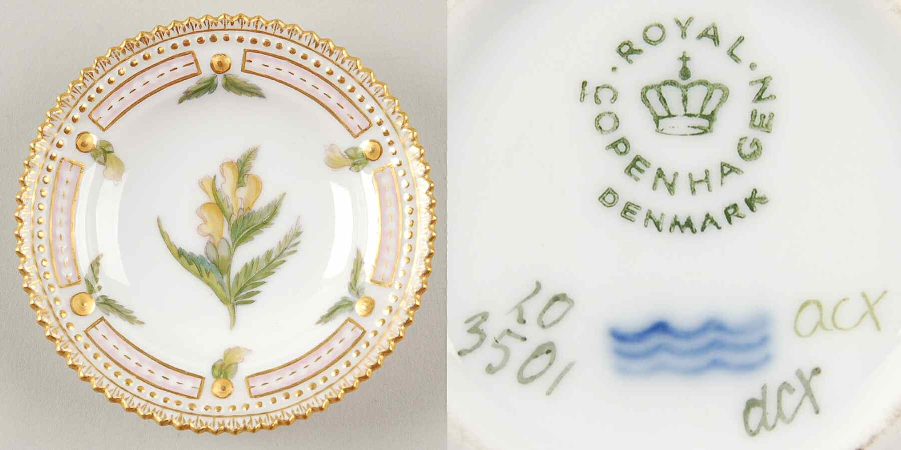 Flora Danica (1961 To Current) Butter Pat by Royal Copenhagen-1