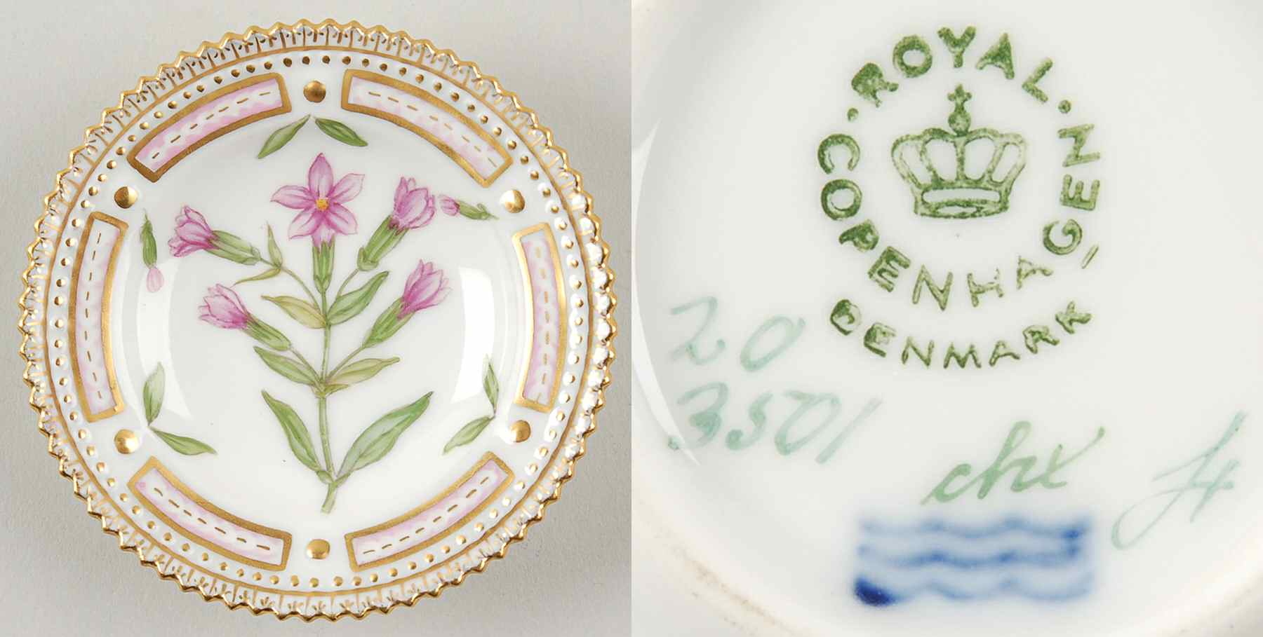 Flora Danica (1961 To Current) Butter Pat by Royal Copenhagen-1
