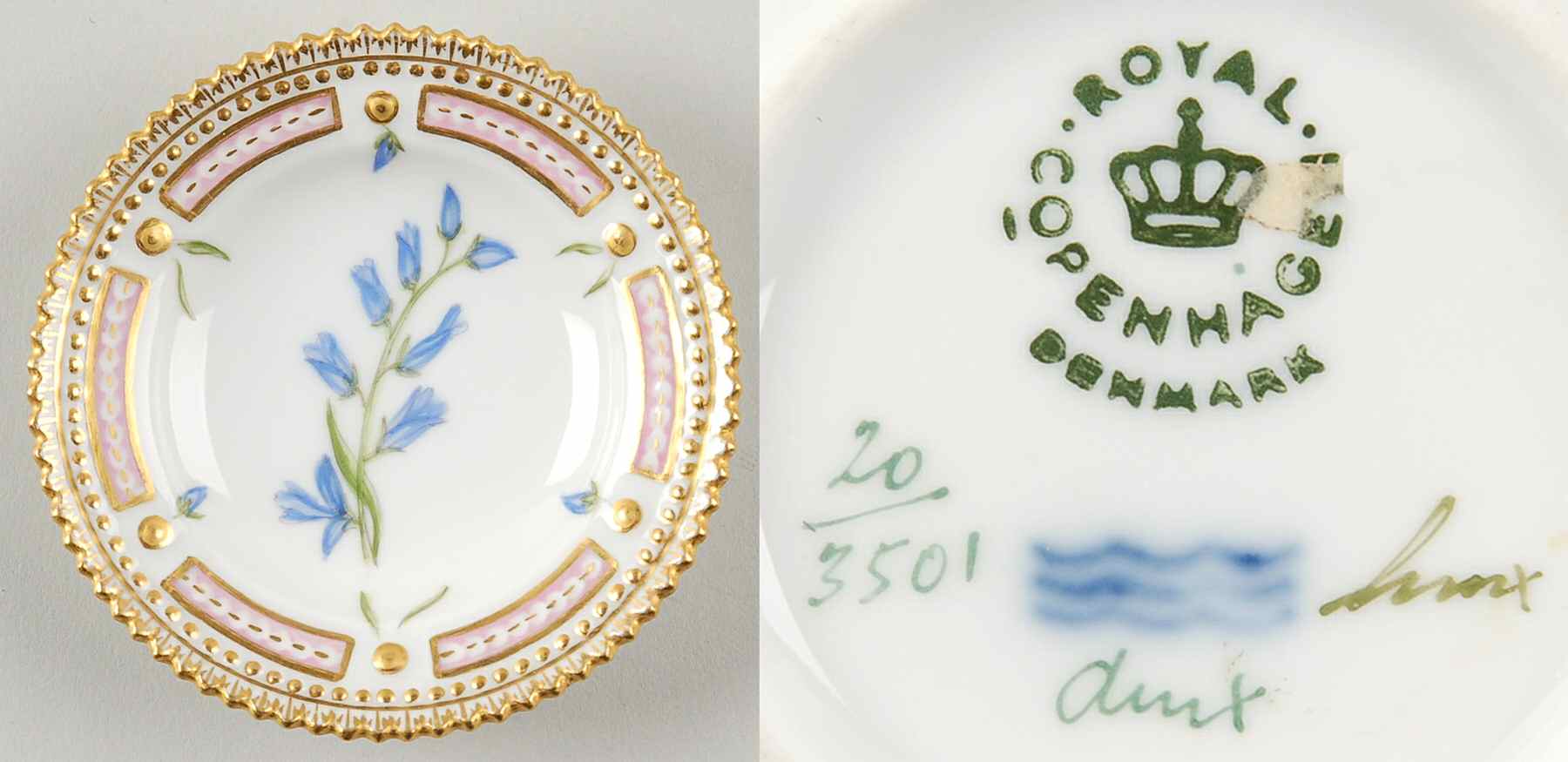 Flora Danica (1961 To Current) Butter Pat by Royal Copenhagen-1