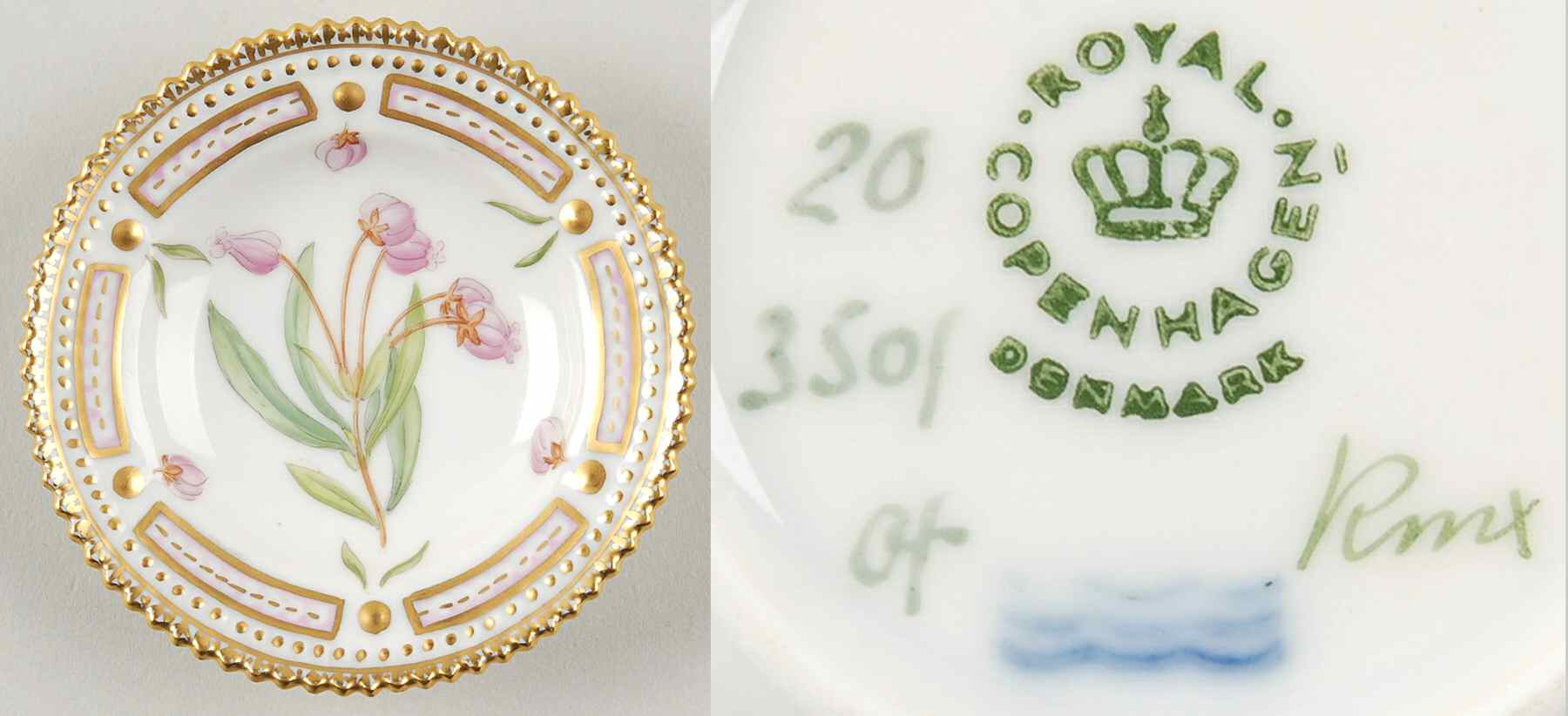 Flora Danica (1961 To Current) Butter Pat by Royal Copenhagen-1