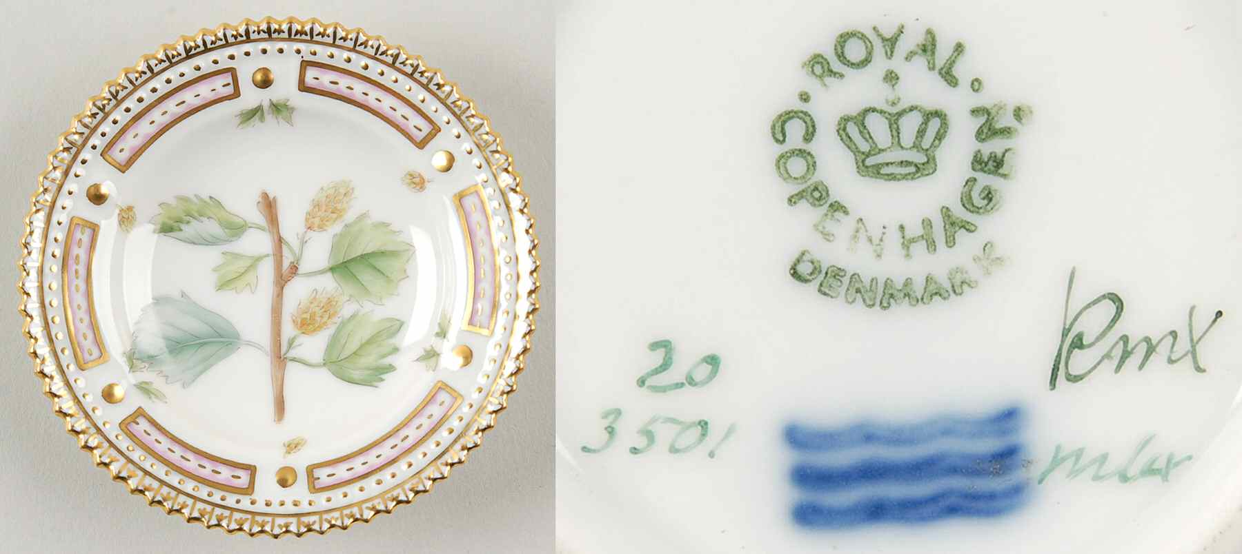 Flora Danica (1961 To Current) Butter Pat by Royal Copenhagen-1