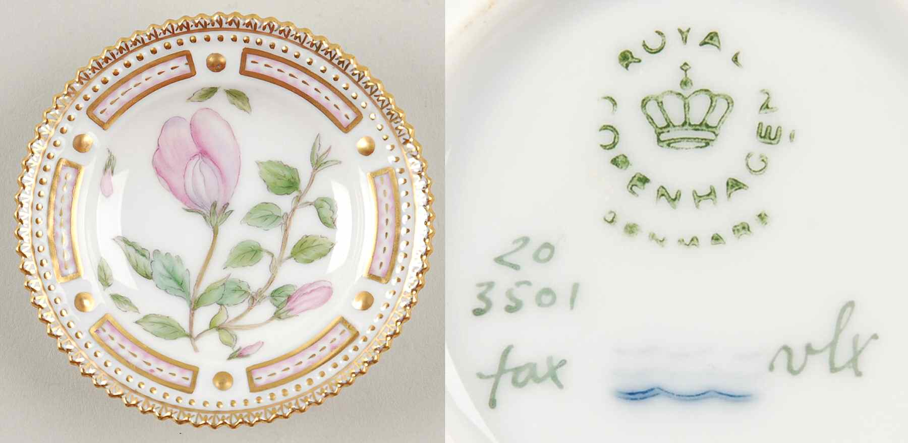 Flora Danica (1961 To Current) Butter Pat by Royal Copenhagen-1