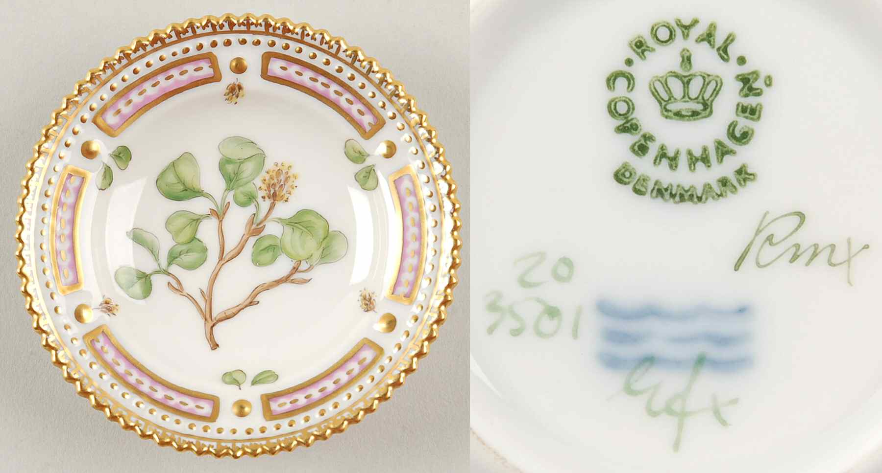 Flora Danica (1961 To Current) Butter Pat by Royal Copenhagen-1