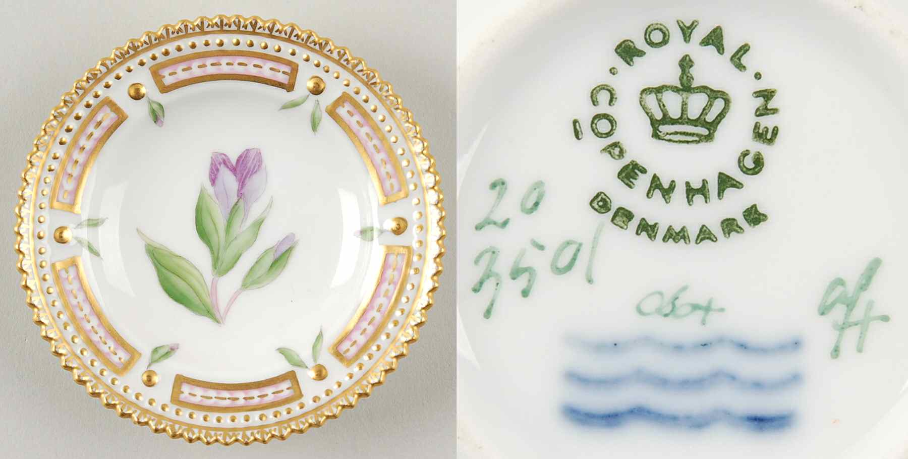Flora Danica (1961 To Current) Butter Pat by Royal Copenhagen-1