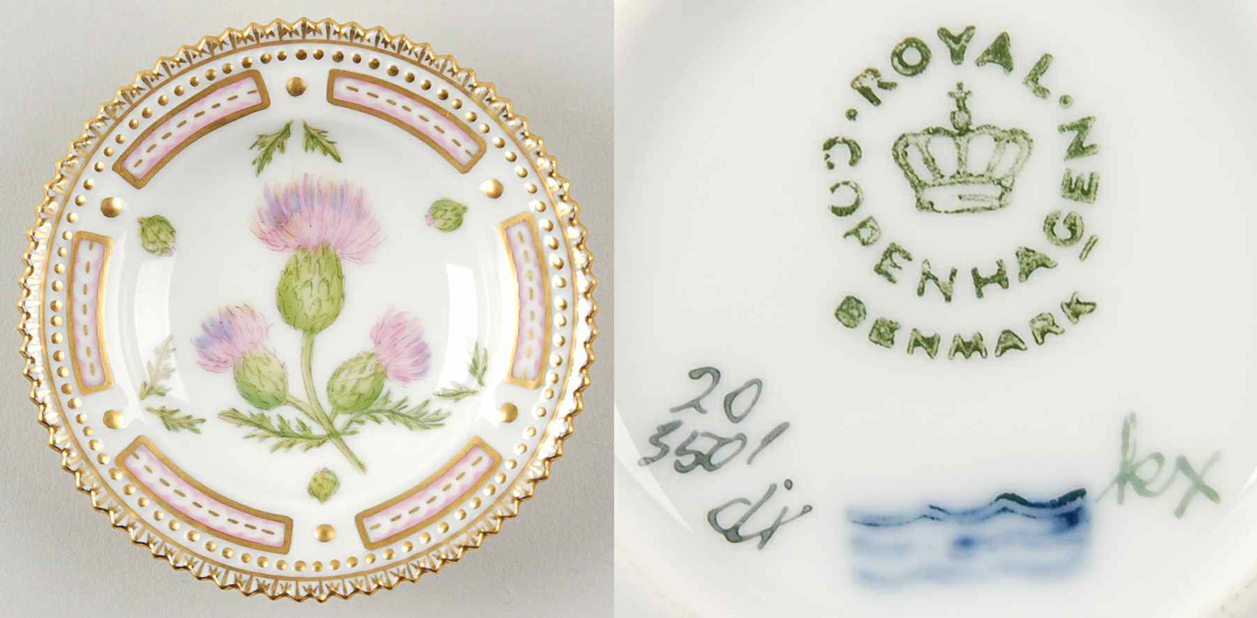 Flora Danica (1961 To Current) Butter Pat by Royal Copenhagen-1