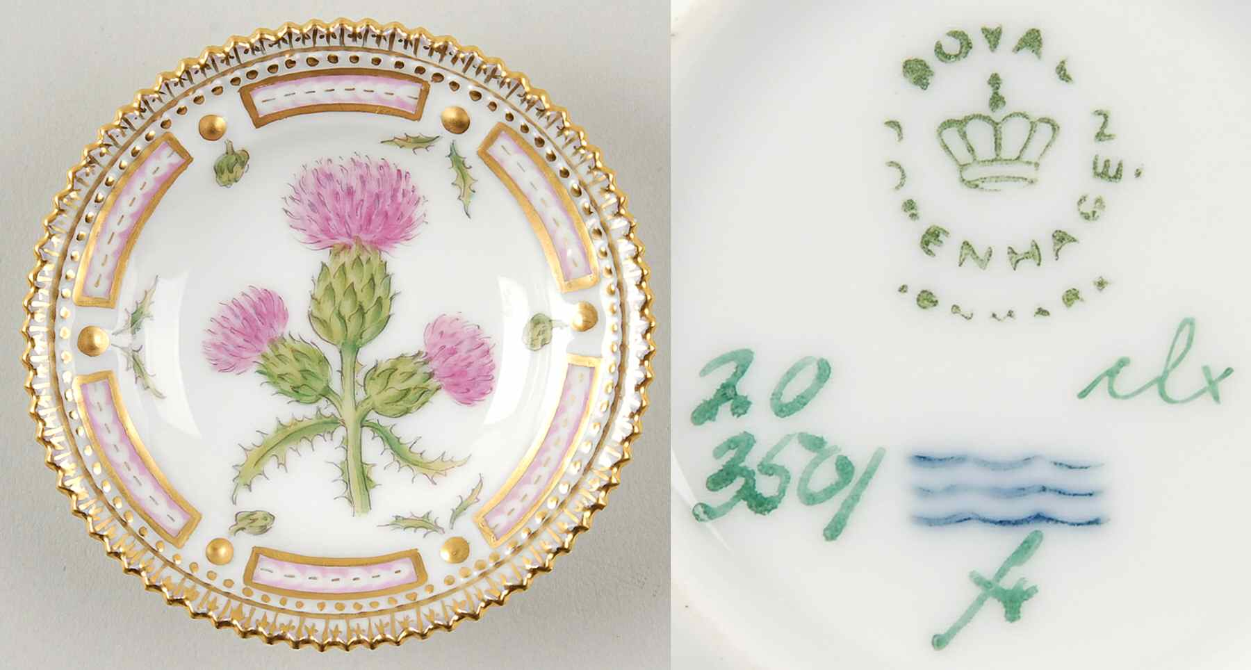 Flora Danica (1961 To Current) Butter Pat by Royal Copenhagen-1