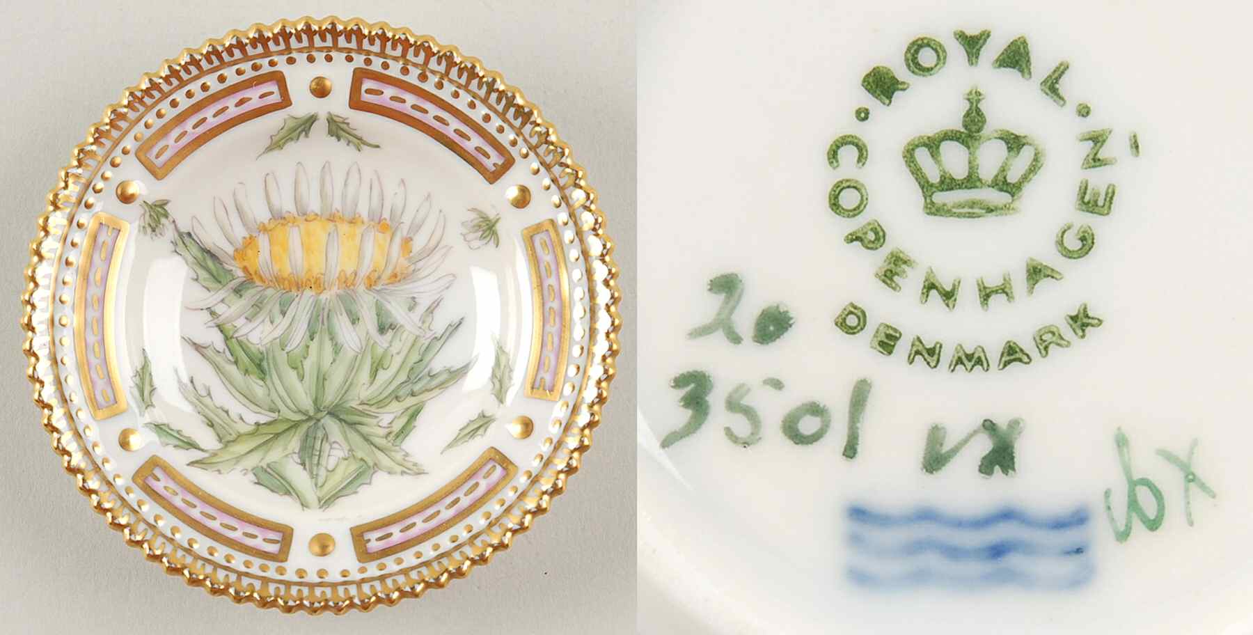 Flora Danica (1961 To Current) Butter Pat by Royal Copenhagen-1