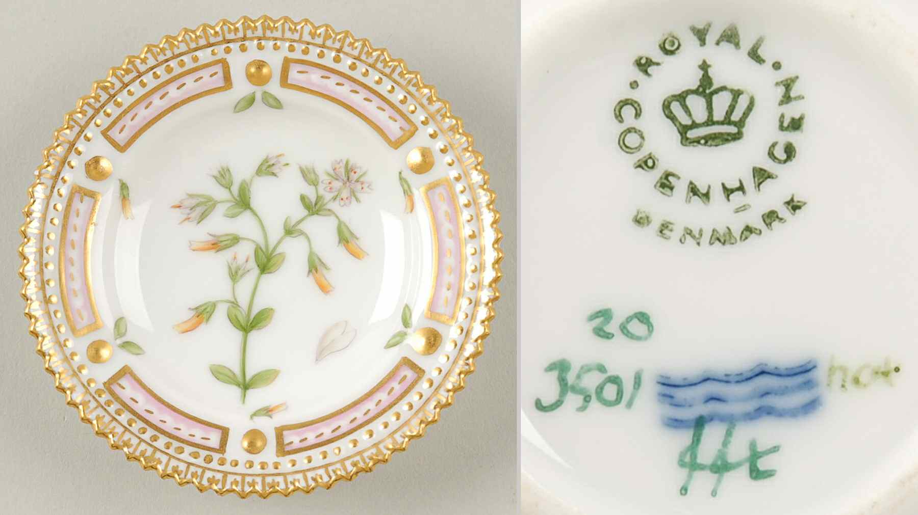 Flora Danica (1961 To Current) Butter Pat by Royal Copenhagen-1