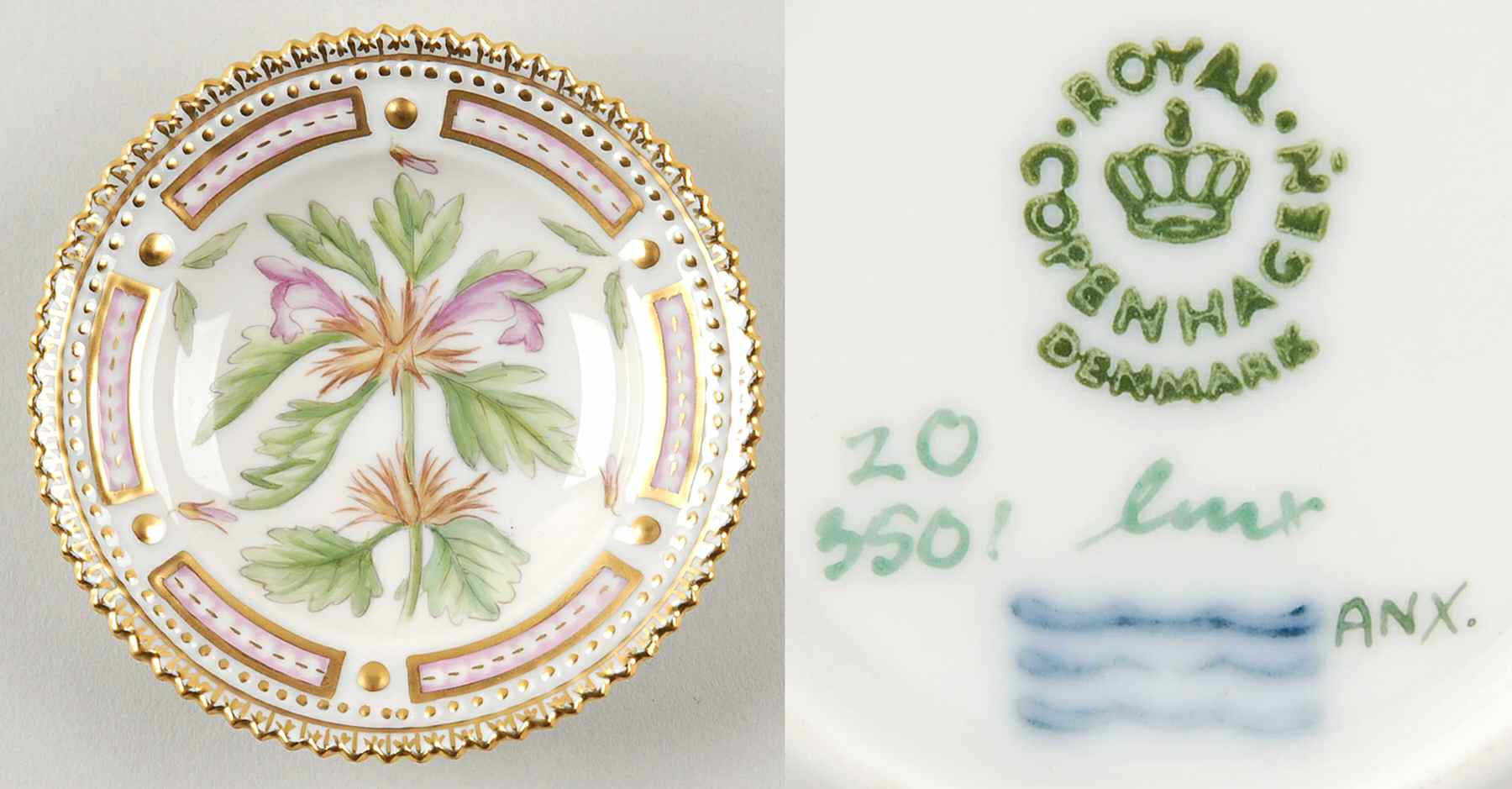 Flora Danica (1961 To Current) Butter Pat by Royal Copenhagen-1
