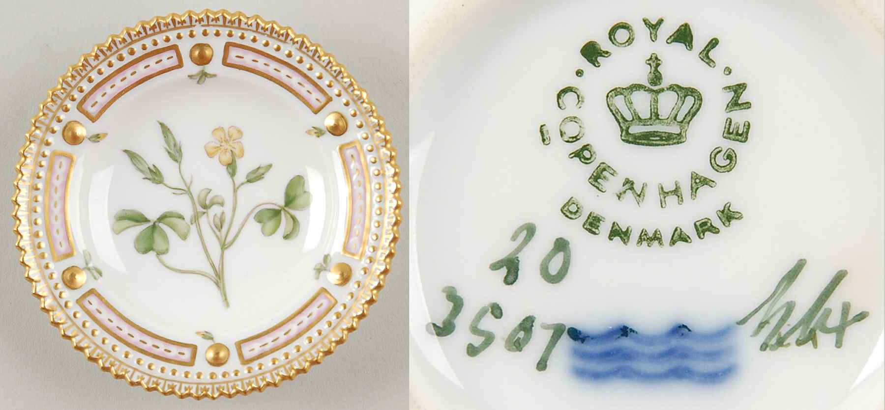 Flora Danica (1961 To Current) Butter Pat by Royal Copenhagen-1