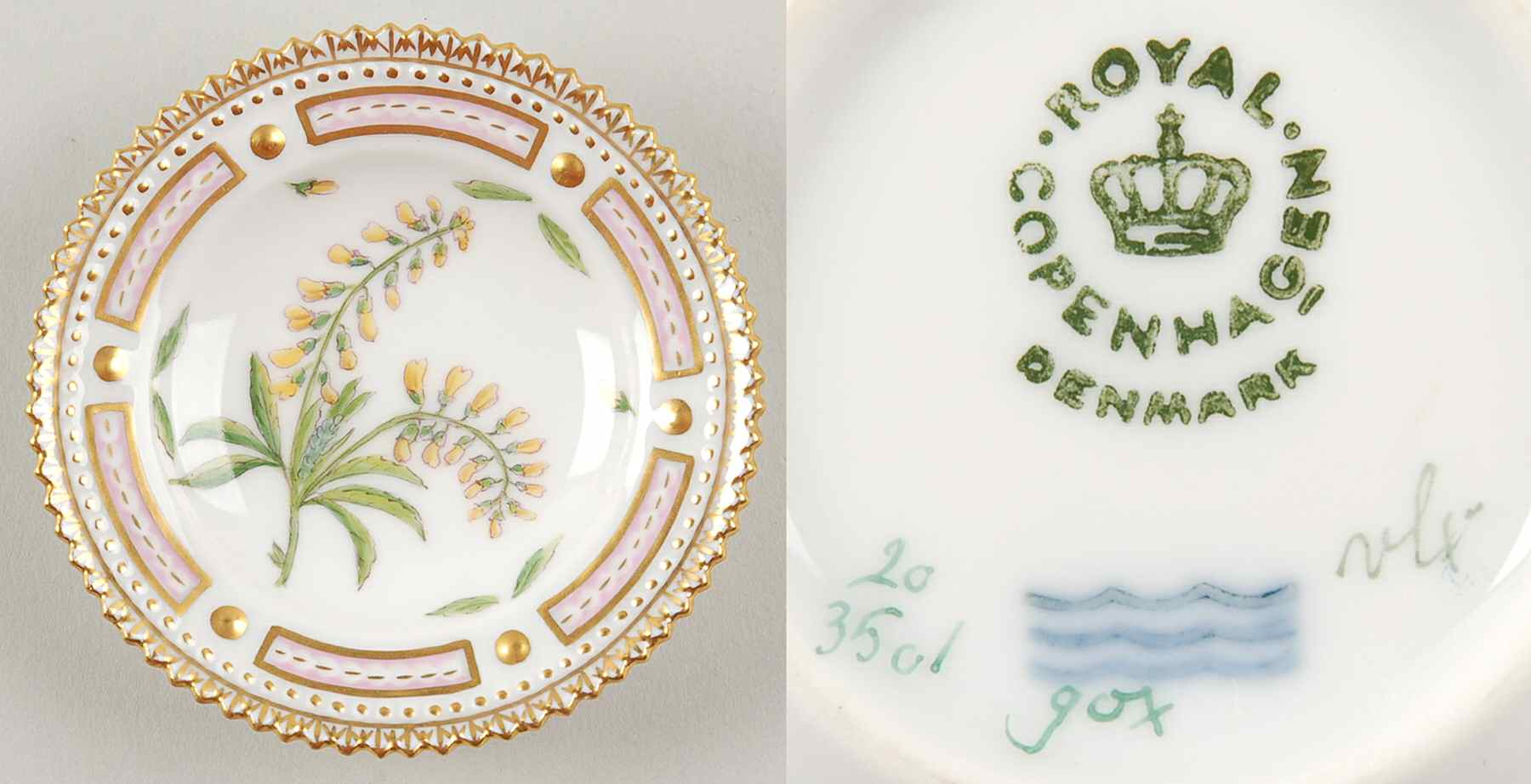 Flora Danica (1961 To Current) Butter Pat by Royal Copenhagen-1