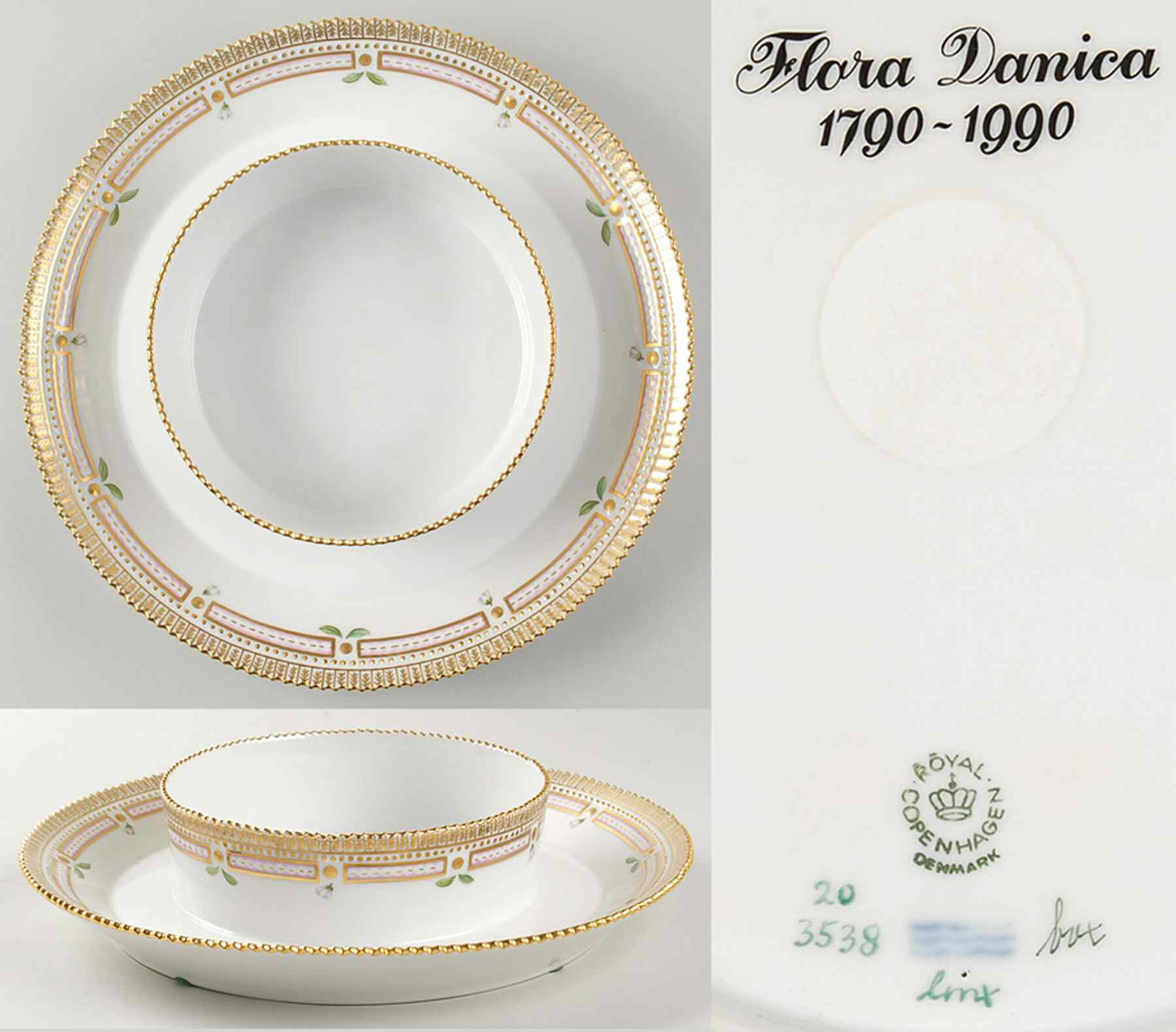 Flora Danica (1961 To Current) Jubilee Round Ice Dome-Base-Ery Sci Dry Pot by Royal Copenhagen-1