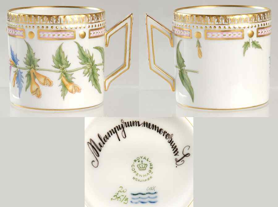 Flora Danica (1961 To Current) Chocolate Cup-Melanpyrum nemorosum L by Royal Copenhagen-1
