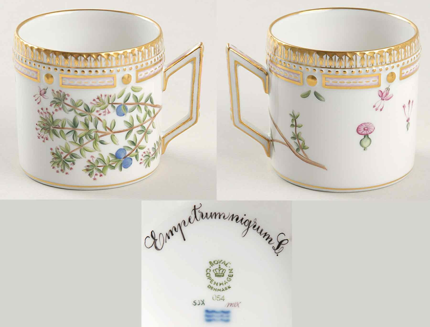 Flora Danica (1961 To Current) Chocolate Cup-Empetrum nigrum L by Royal Copenhagen-1