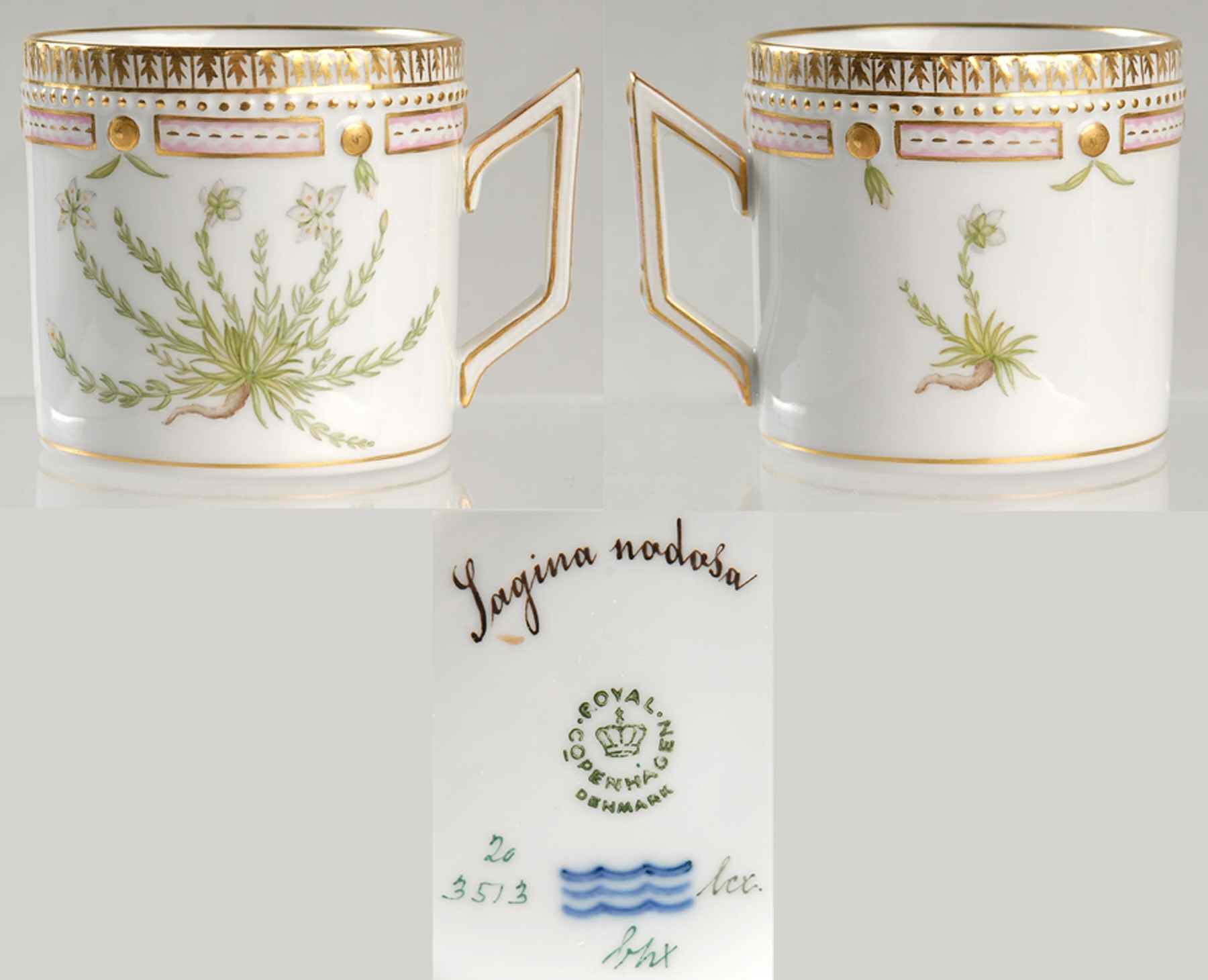 Flora Danica (1961 To Current) Chocolate Cup-Sagina nodosa by Royal Copenhagen-1