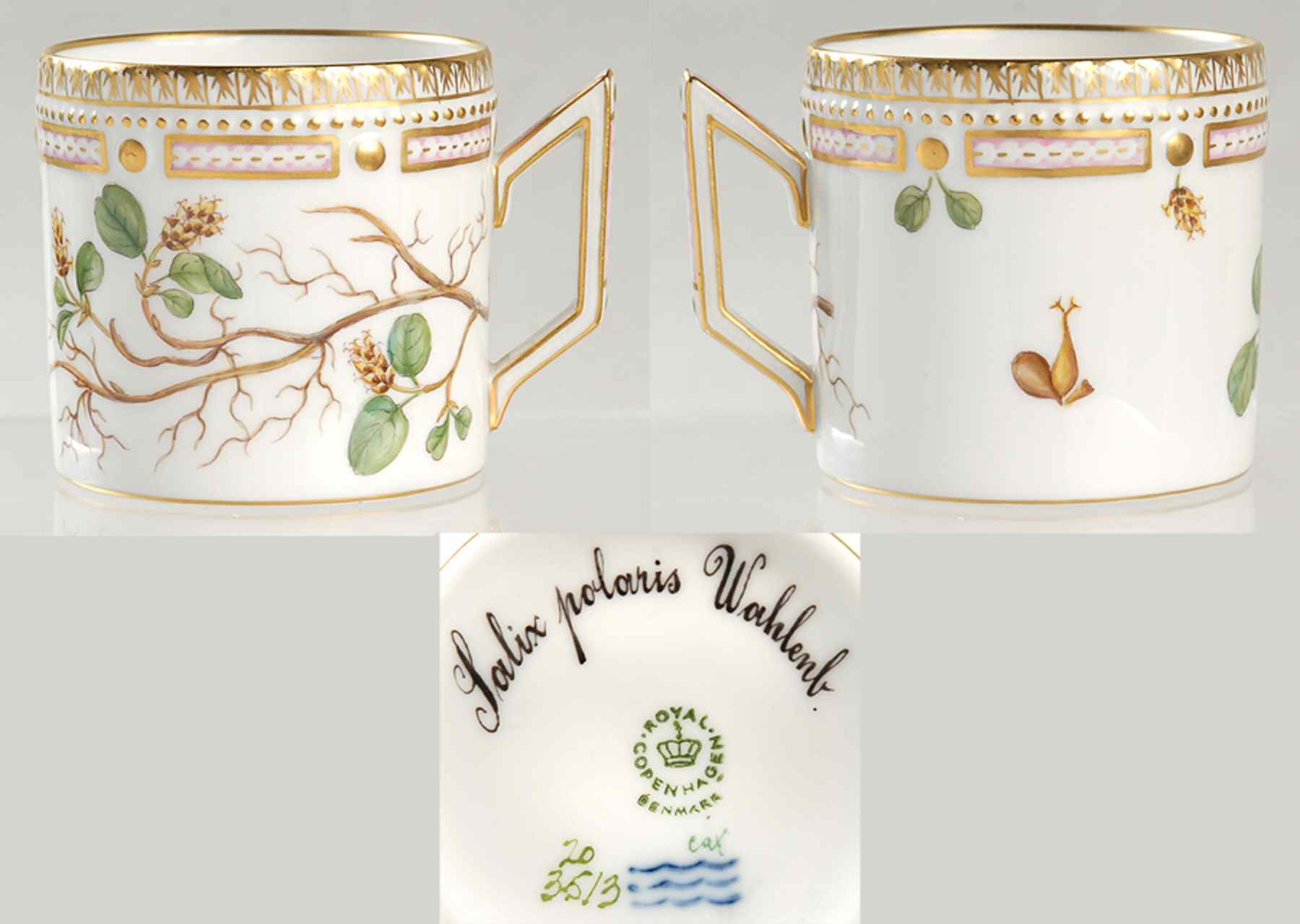Flora Danica (1961 To Current) Chocolate Cup-Salix polaris Wahlenb by Royal Copenhagen-1