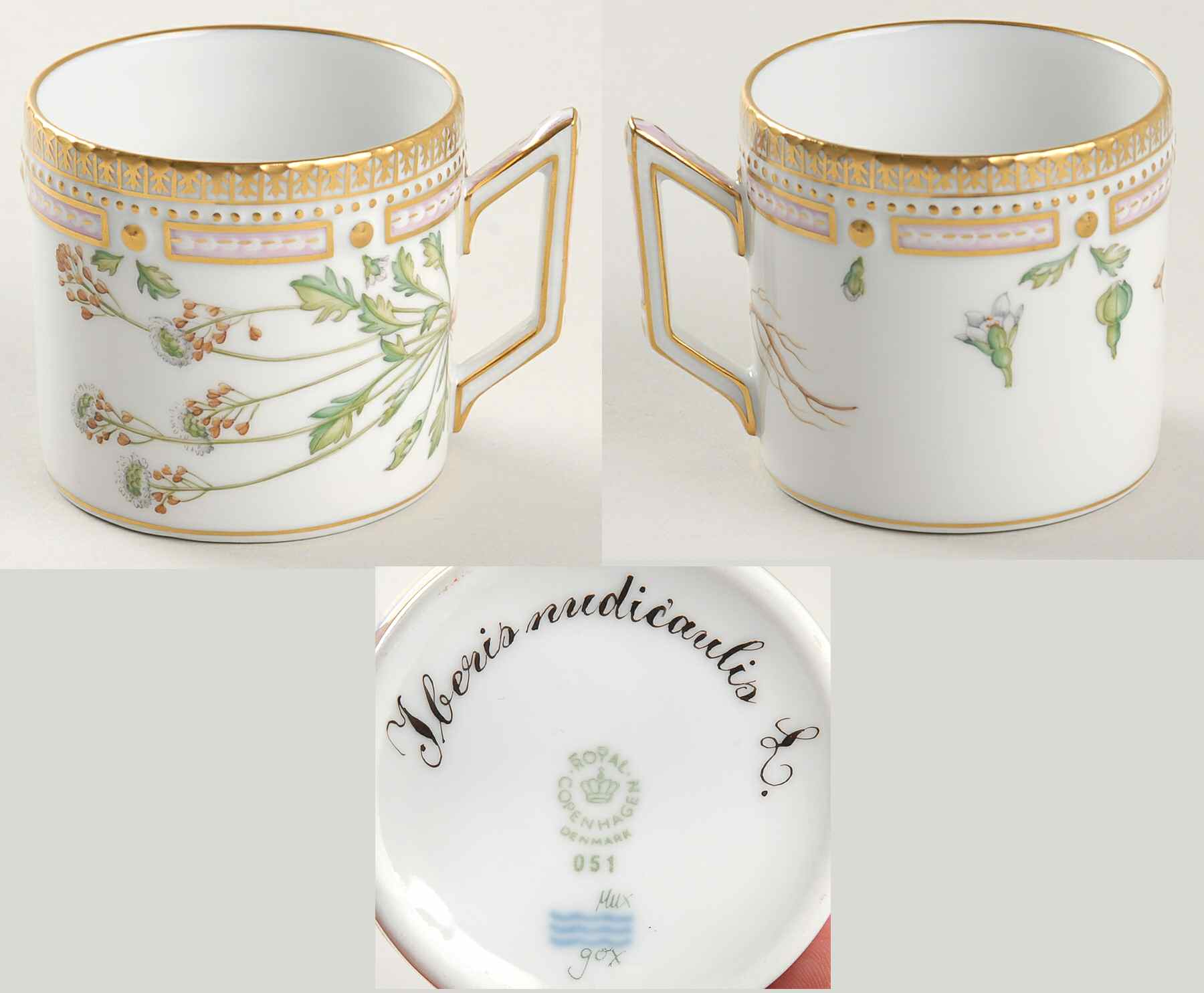 Flora Danica (1961 To Current) Chocolate Cup-Iberis nudicaulis L by Royal Copenhagen-1