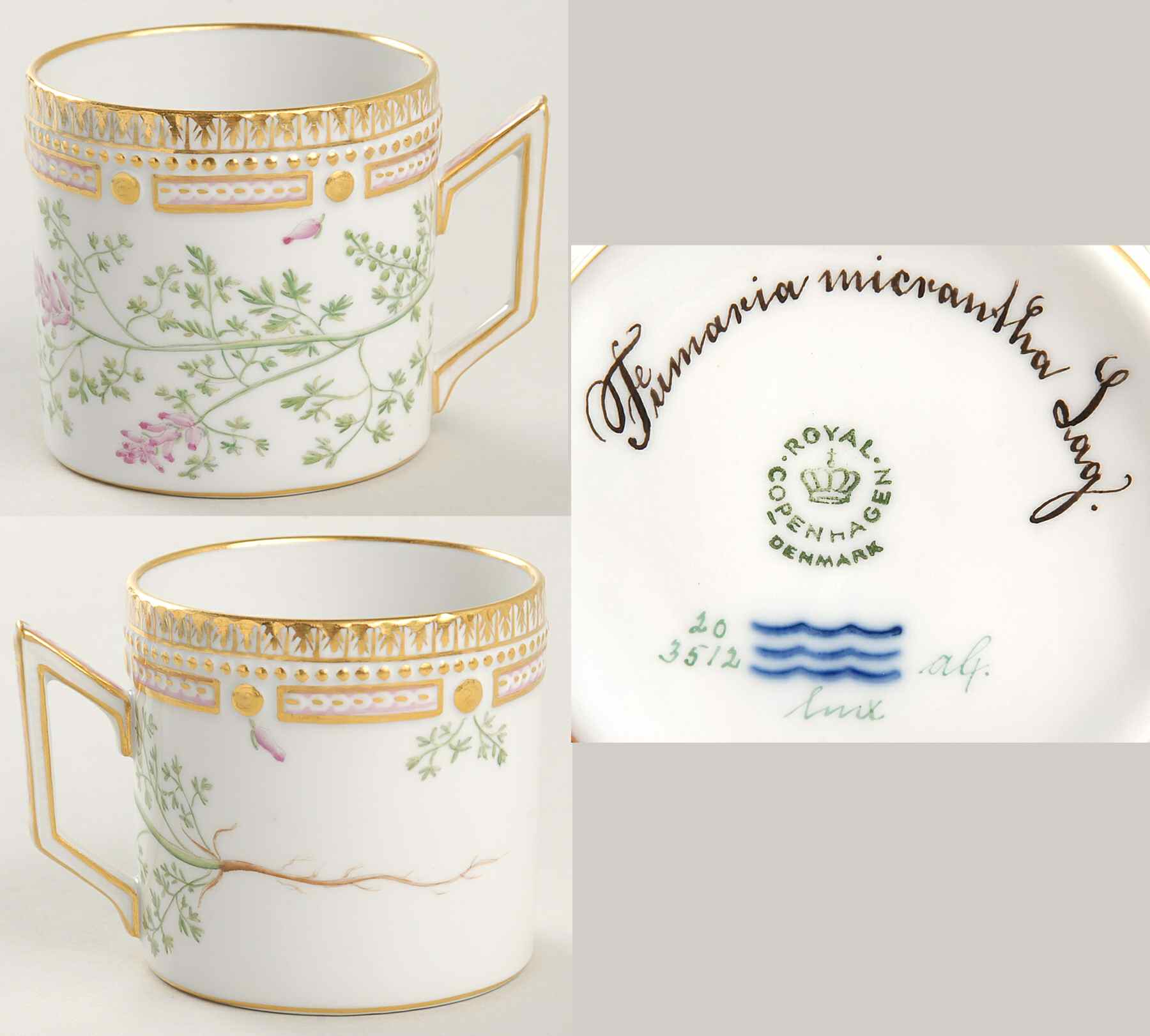 Flora Danica (1961 To Current) Chocolate Cup-Fumaria micrantha Lag by Royal Copenhagen-1