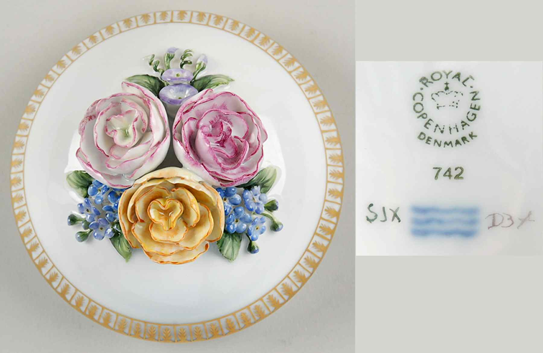 Flora Danica (1961 To Current) Lid for 13" Large Covered Vase-Autumn-No Decal by Royal Copenhagen-1