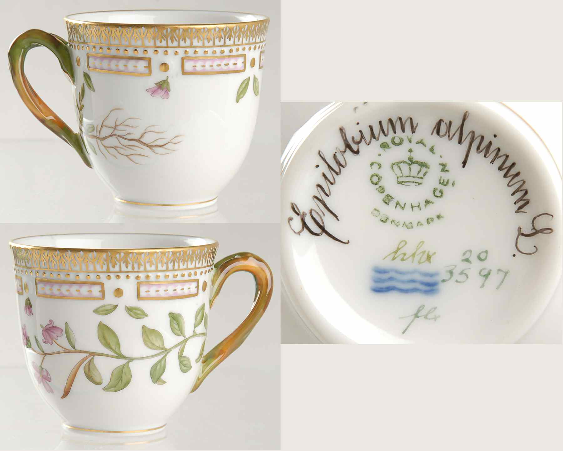 Flora Danica (1961 To Current) Flat Cup-Epilobium alpinum L by Royal Copenhagen-1